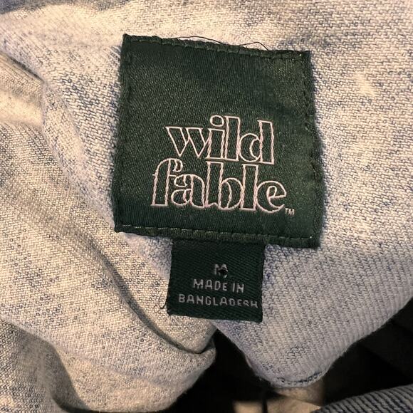 Wild Fable Acid Washied Denim Jean Jacket Women's Medium Retro Streetwear Utilit - Picture 9 of 10